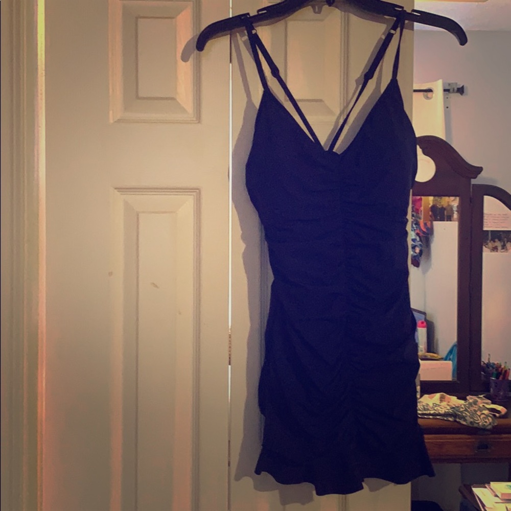 Navy blue bathing suit one piece
